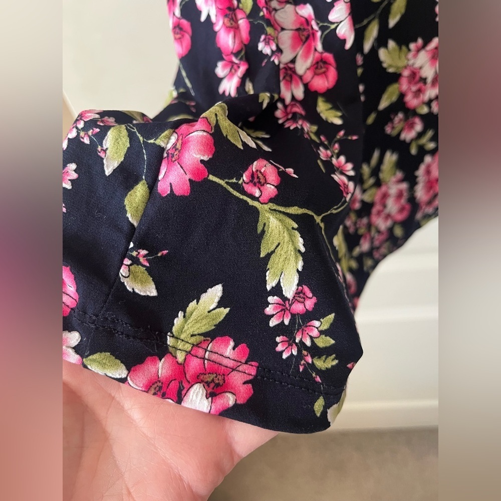Chelsea Taylor Floral Bell Sleeve Mid Length Dress Women’s Size 8 - Picture 4 of 16